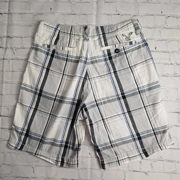 American Eagle Outfitters Chino Shorts Mens Size 31‎ Plaid Golf Casual 2009 - Picture 2 of 11